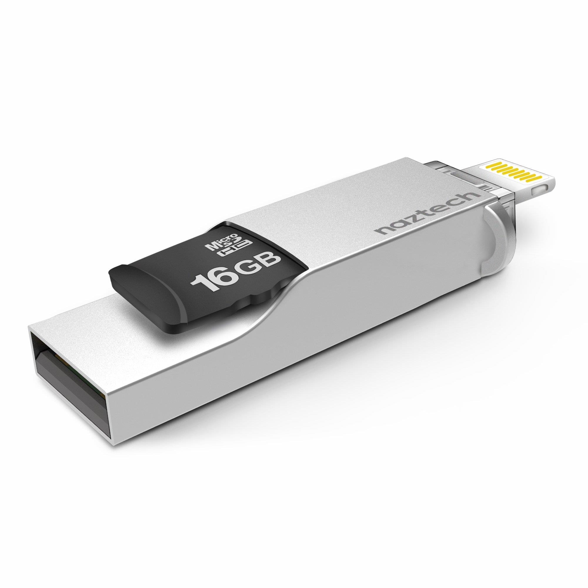 Naztech 14208  Xtra Drive Mini MFi Lightning - Silver