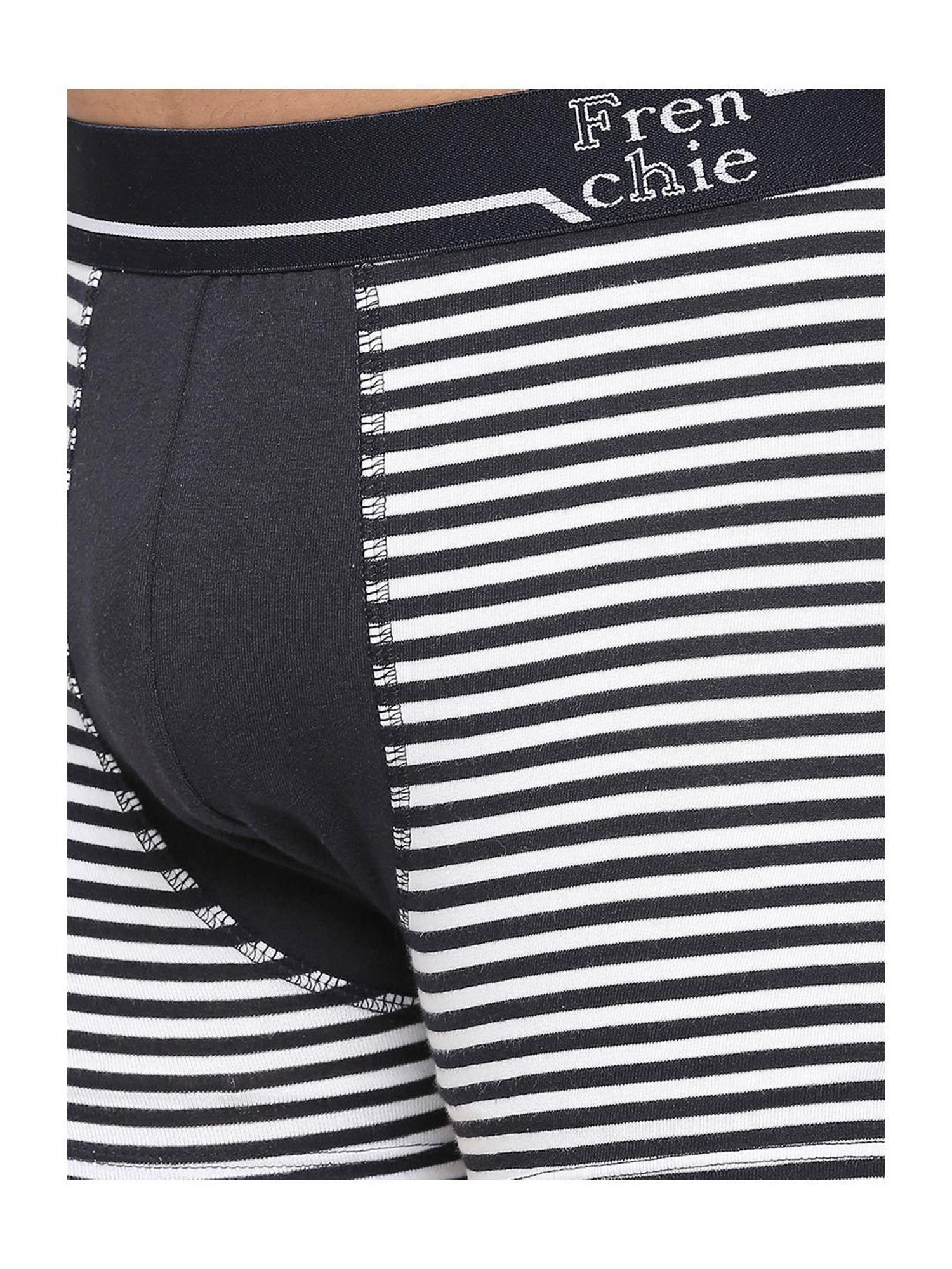 Frenchie Kids Black & Orange Striped Trunks (Pack Of 2)