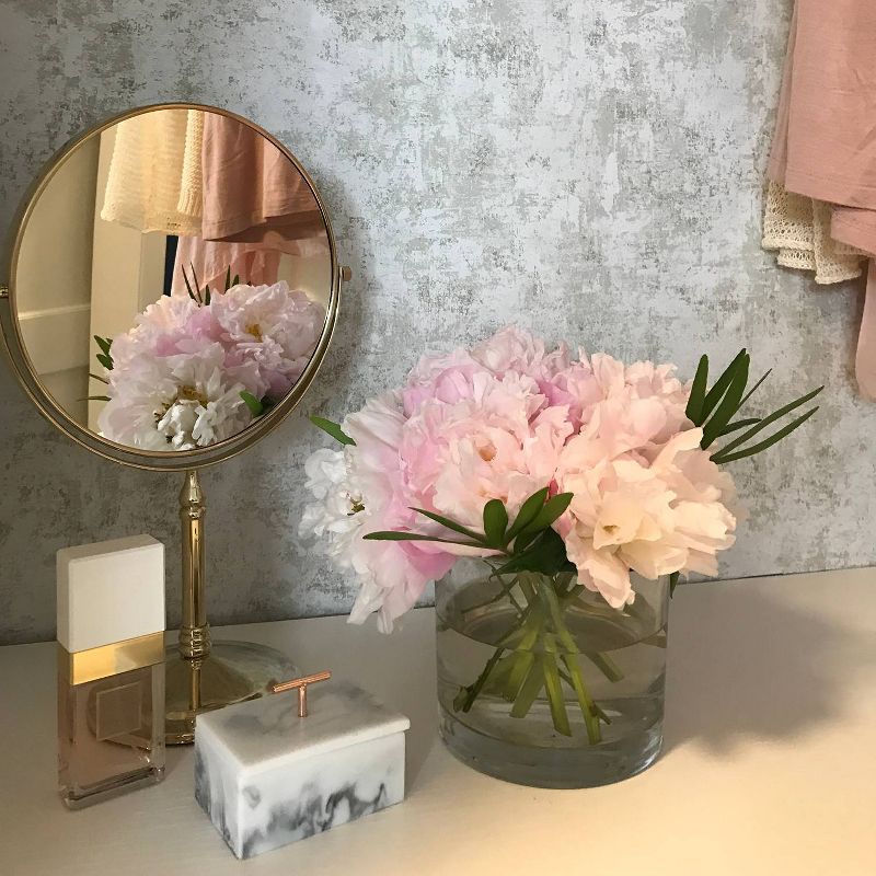 Tempaper Distressed Leaf Self-Adhesive Removable Wallpaper Gold