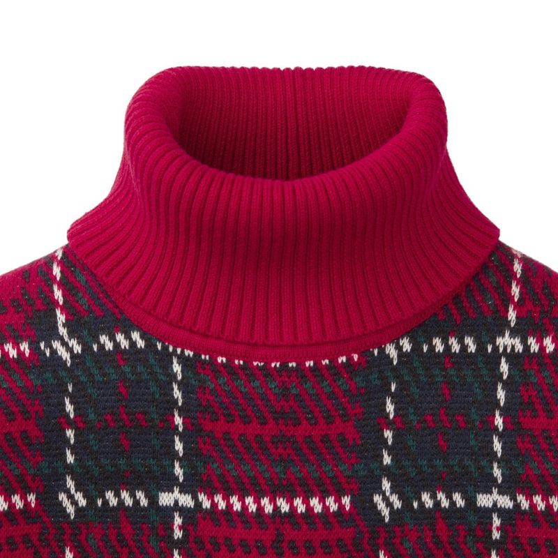 Hope & Henry Toddler Classic Fit Long Sleeve Turtleneck Pullover Sweater - Red 2T