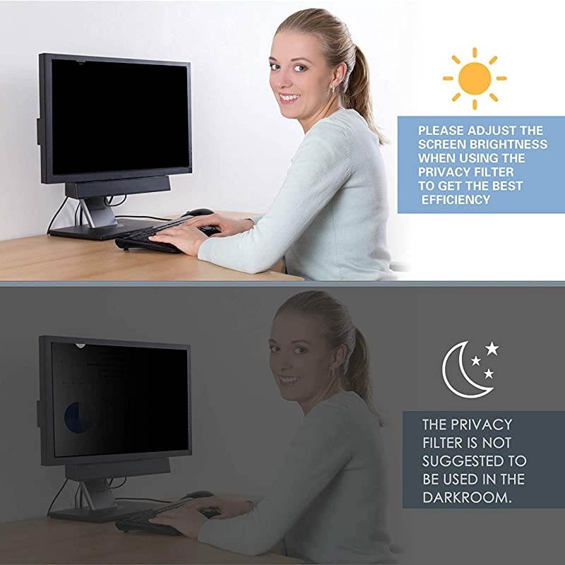22 inches Computer Privacy Screen Filter AntiSpy AntiGlare Screen Protector Film Compatible 22 Widescreen Computer Monitor with Aspect Ratio 1610 WxH474mm x 296mm
