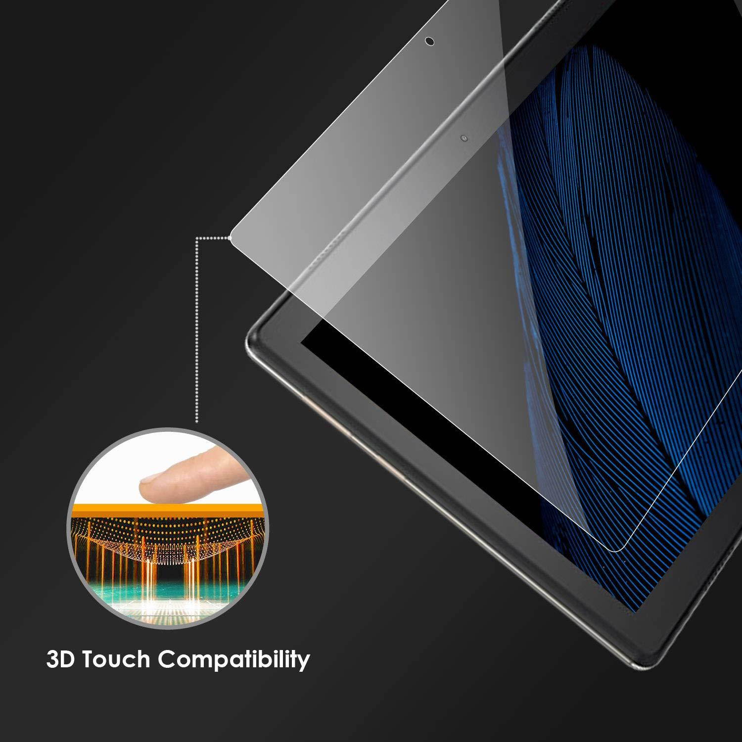 [2 Pack] Tempered Glass Screen Protector for Lenovo Tab M10(NOT Lenovo Smart Tab P10/E10) DETUOSI Screen Protector for Lenovo M10 TB-X605F Anti Explosion Scratch Resist Bubble Free