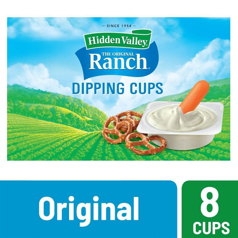 Hidden Valley Original Ranch Salad Dressing To Go Cups - 1.5fl oz/8pk