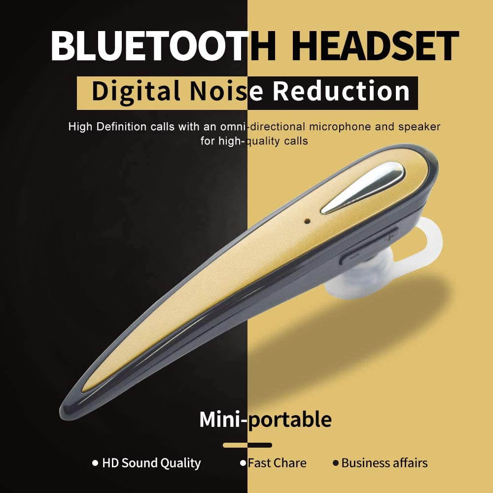 V101BG Bluetooth Headset,Hands-Free Bluetooth Earpiece Headphones for Cell Phones, Noise Cancelling Wireless Earpieces w/Mic for Business/Driving/Office, Compatible with iPhone/Samsung/Android