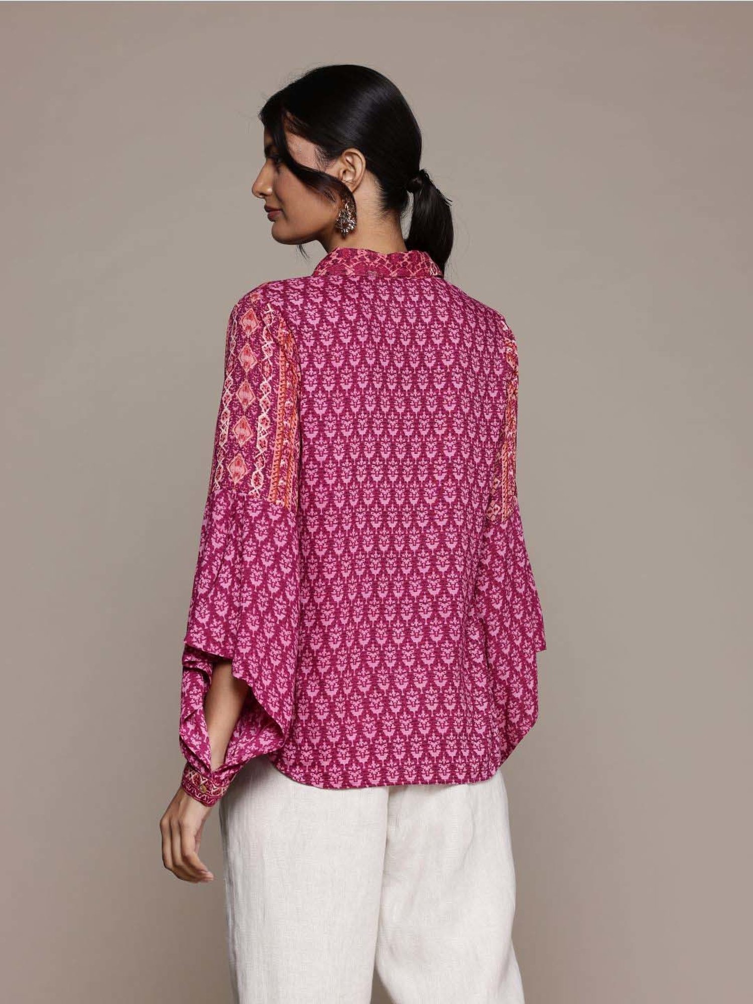 AARKE RITU KUMAR Pink Printed Shirt
