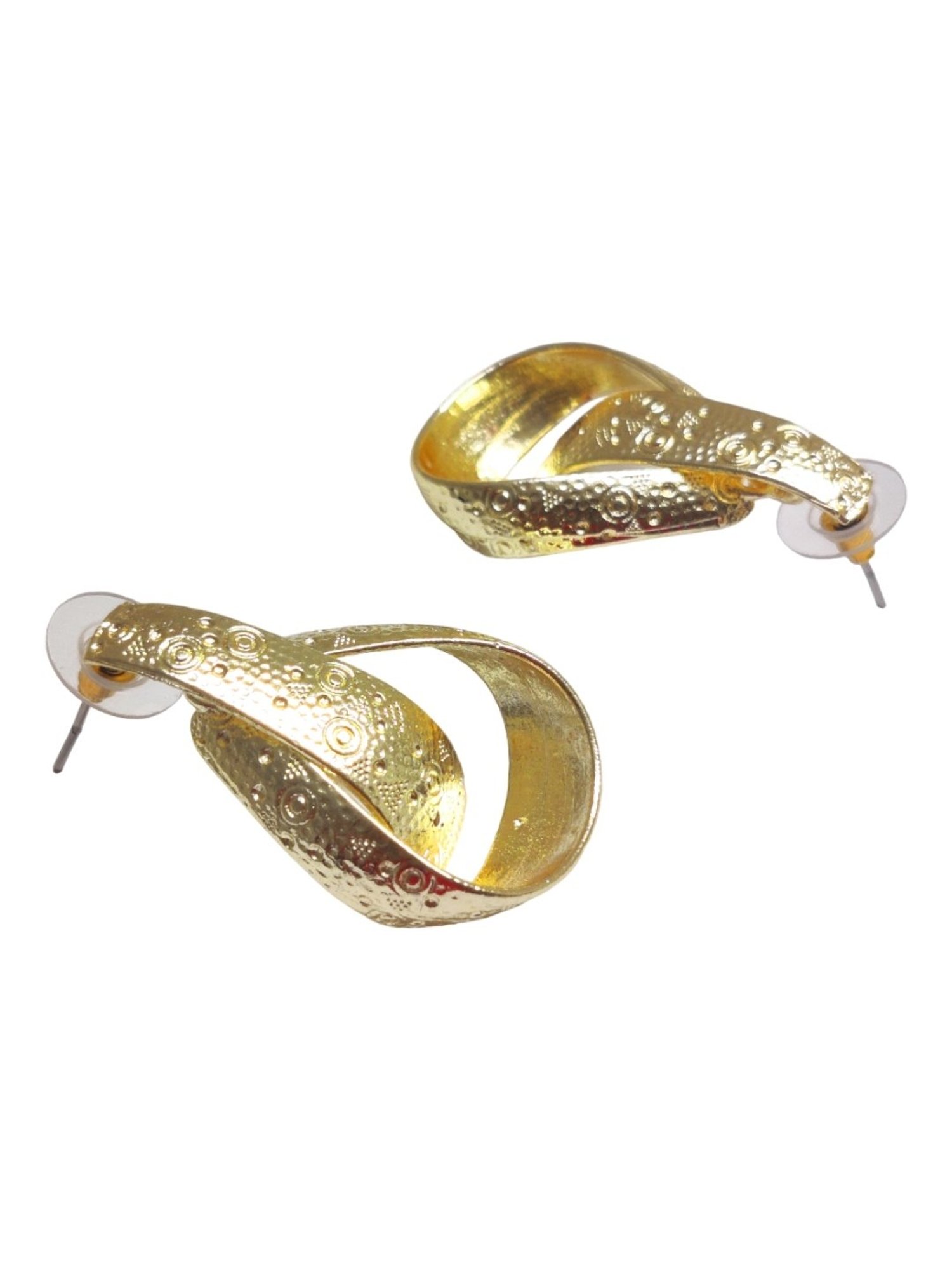OOMPH Gold Bold Look Large Hoop Earrings