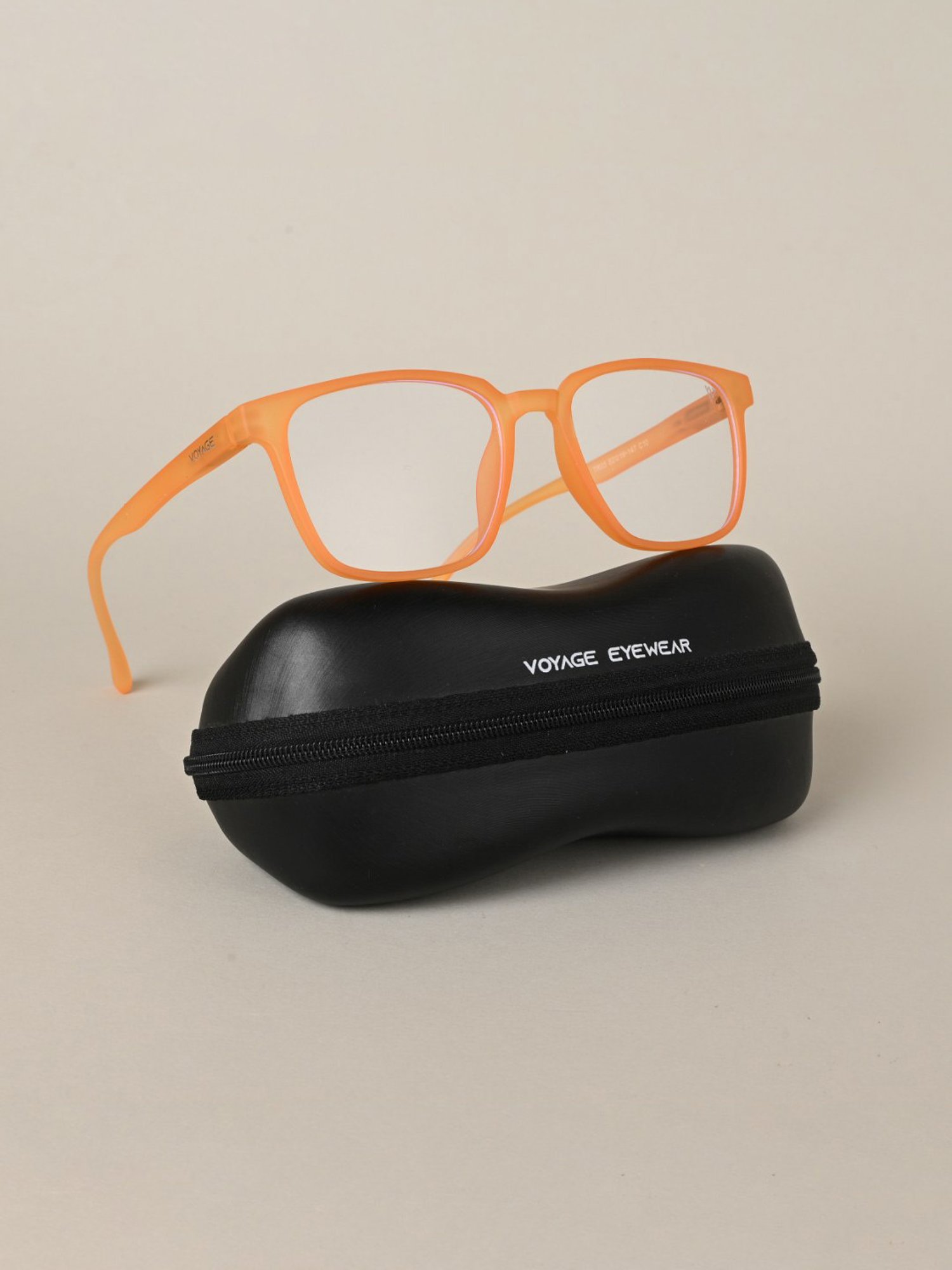 Voyage Orange Square Unisex Sunglasses