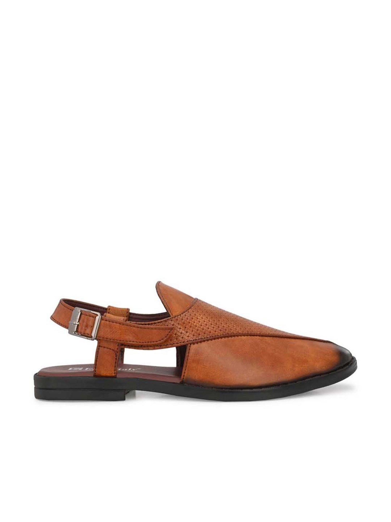 Eego Italy Men's Tan Back Strap Sandals