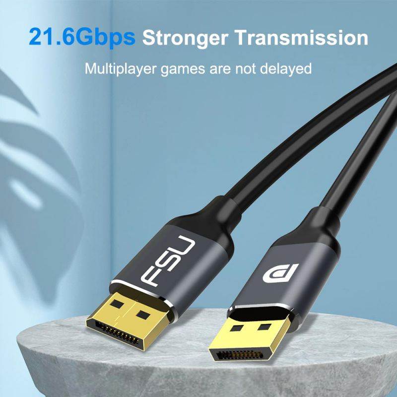 DisplayPort to DisplayPort Cable 6.6ft / 2M, DisplayPort 1.4 Cable Support 7680x4320 Resolution, 8K 60Hz, 4K 144Hz, High Speed 32.4Gbps, HBR3, DSC, HDR10, HDCP2.2