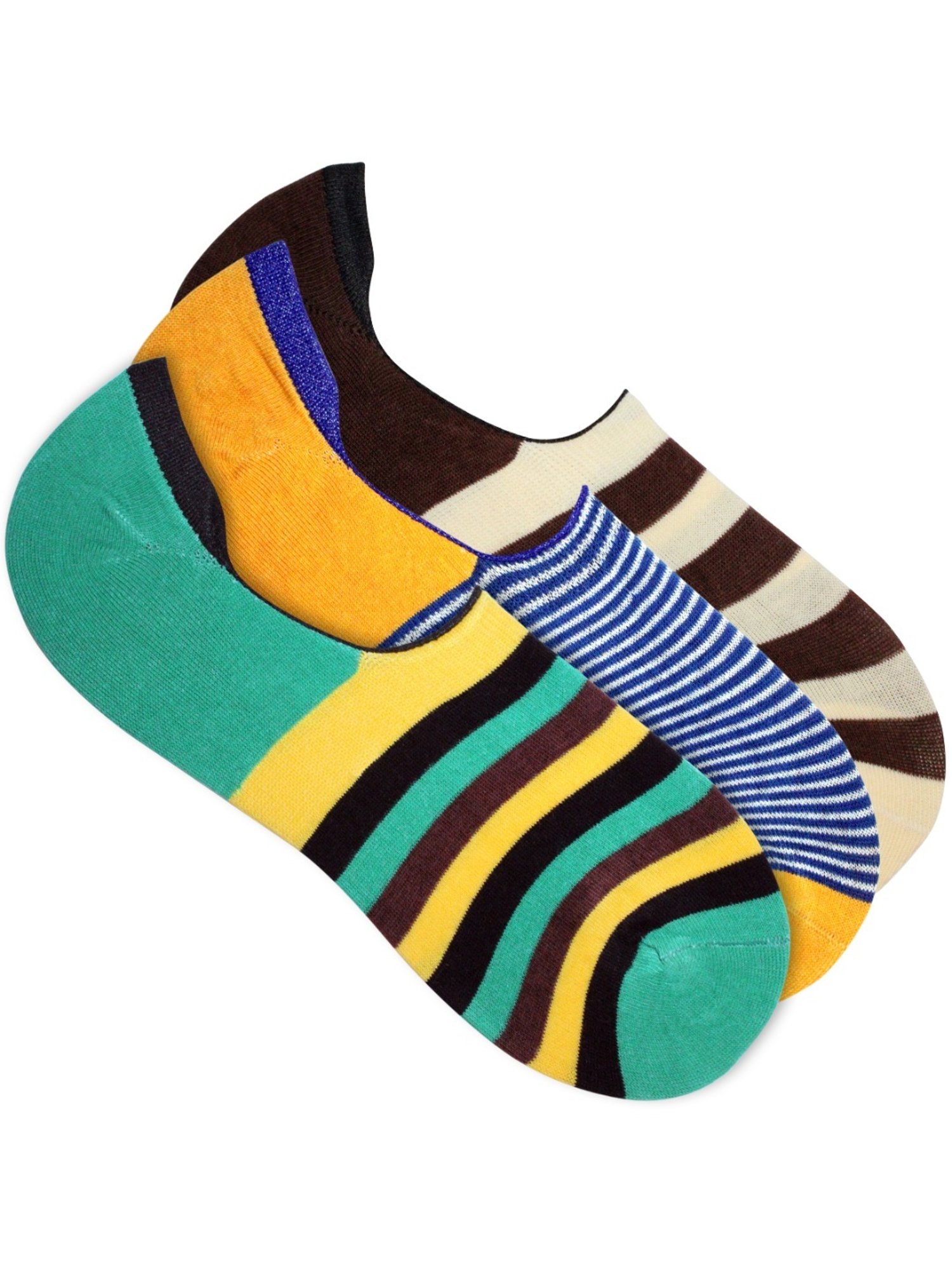 Man Arden Multicolor Striped Socks - Set of 3
