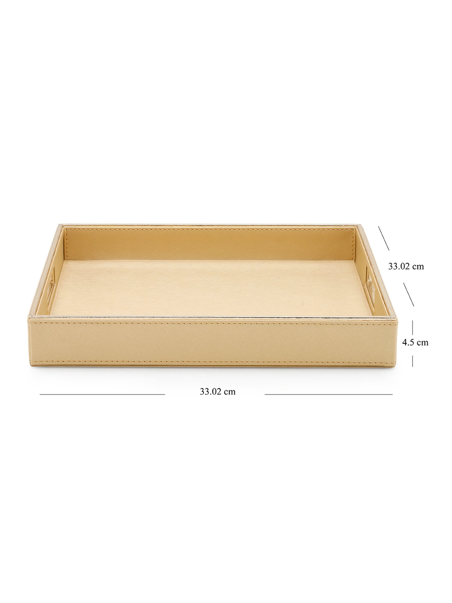 Pure Home and Living Gold MDF Solid Serving Trays