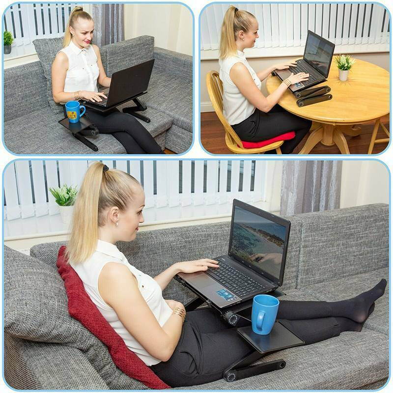 Laptop Table, Adjustable Laptop Bed Table, Portable Laptop Workstation Notebook Stand Reading Holder,Ergonomic Lap Desk TV Bed Tray Standing Desk
