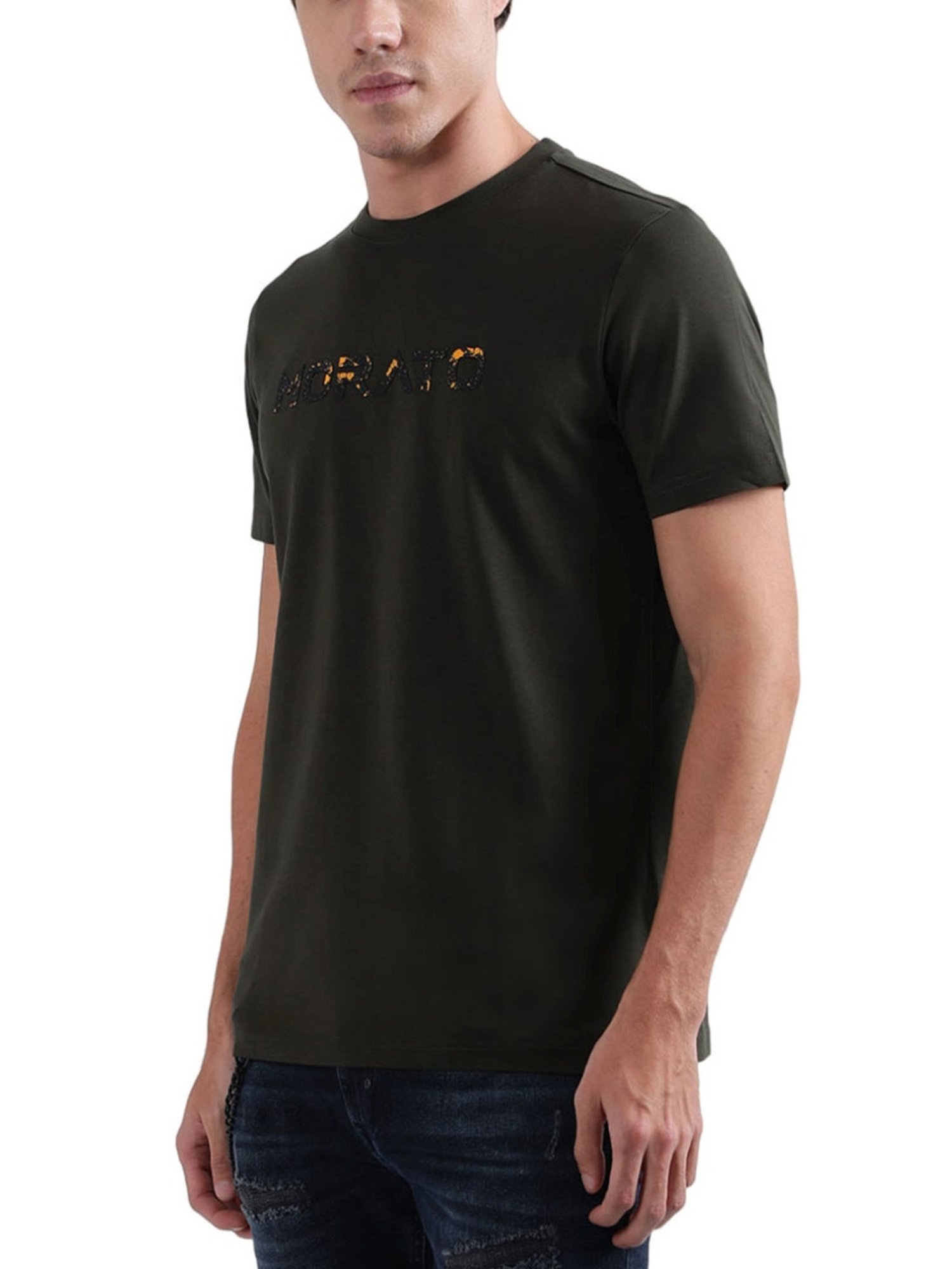 Antony Morato Green Cotton Regular Fit T-Shirt