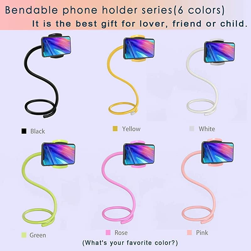 Mobile Phone Stand Lazy Bracket Cell Phone HolderPhone Holder for Bed DIY Free Rotating Mounts with Multiple Function Neck Phone Holder Gooseneck Cell Phone Holders Can Remote Selfie