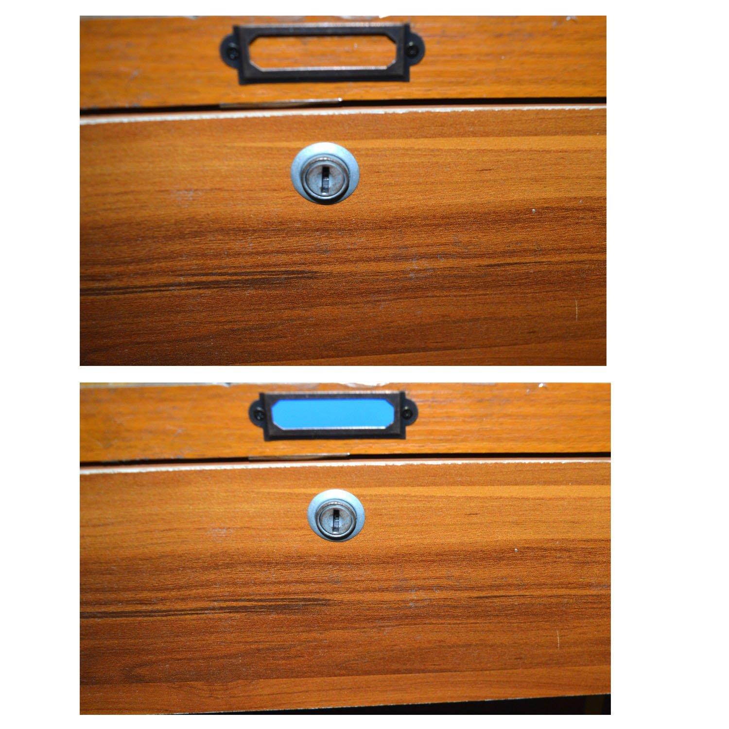 SpzcdZa 50Pack Office Library File Drawer Cabinet Card Tag Label Card Holder Drawer Pull/Label Holders/Label Frames Card/Label Holder Modern Label Holders Metal Frame(Silver Tone)