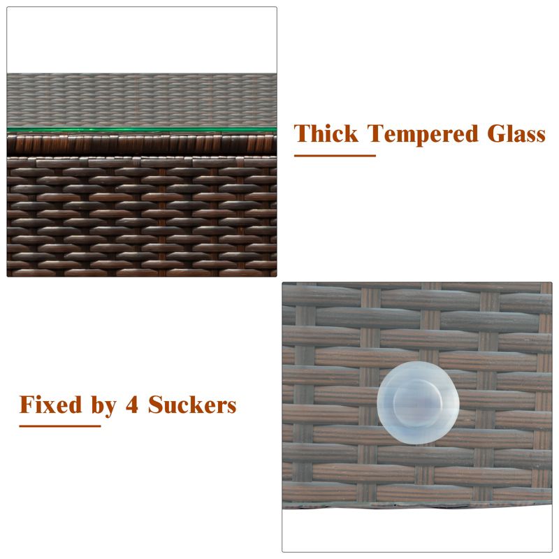 7pc Studio Shine Collection Patio Conversation Set with Sofa, 4 Armchairs & 2 Tables - W Unlimited