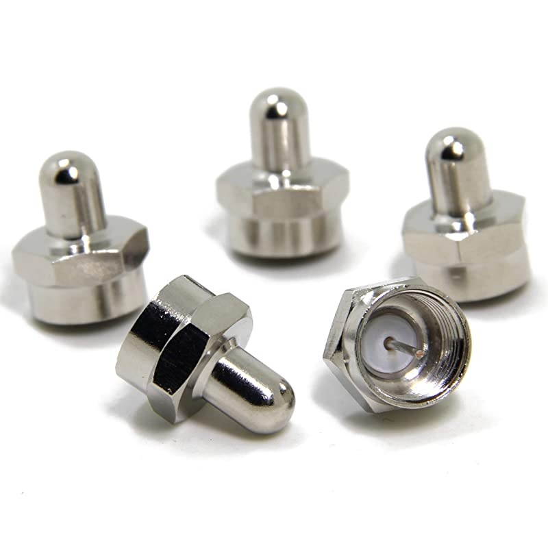 20-Pack F Type Terminator Caps with 75 Ohm Resistor for TV Amplifier Splitter Coax Cable Outlets Wall Plates F Female Conectors, Reduce Signal Loss and Reflection