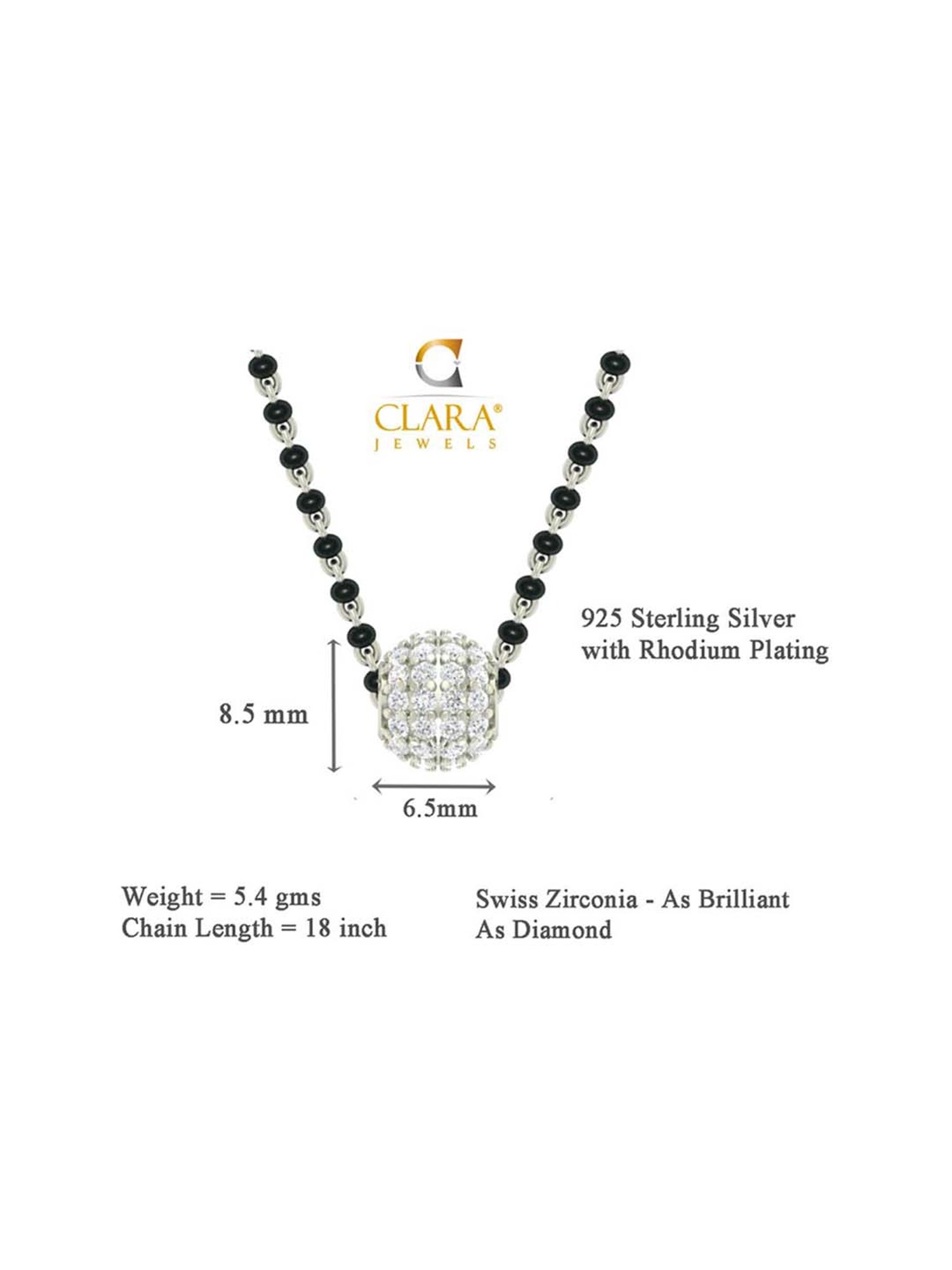 Clara Ball 92.5 Sterling Silver Mangalsutra