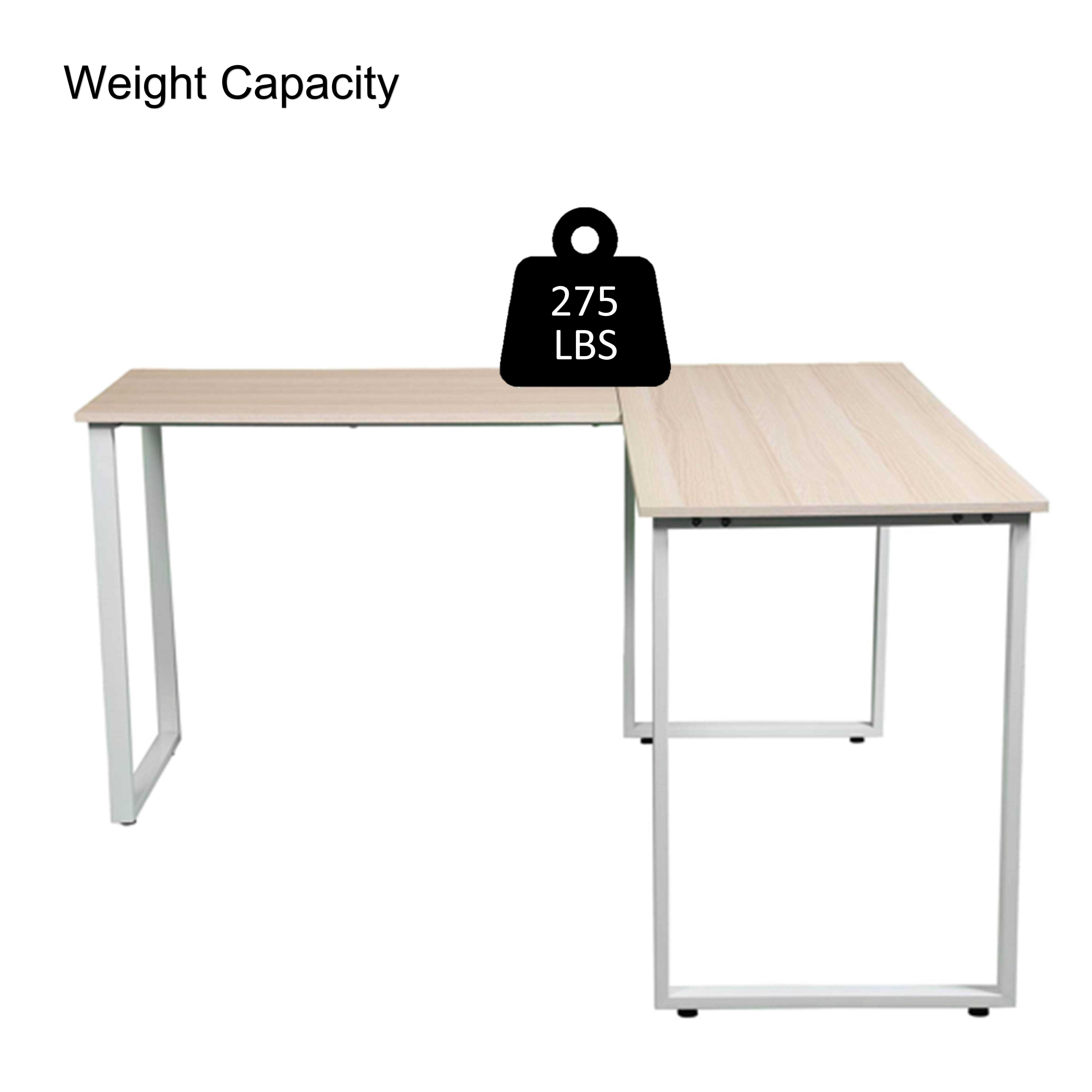 L-Shaped Corner Desk Gaming Desk Home Office Desk Computer Desk Study Workstation Furniture PC Table Writing Table with 2 Open Storage Bookshelves No Tool Assemble Required Black