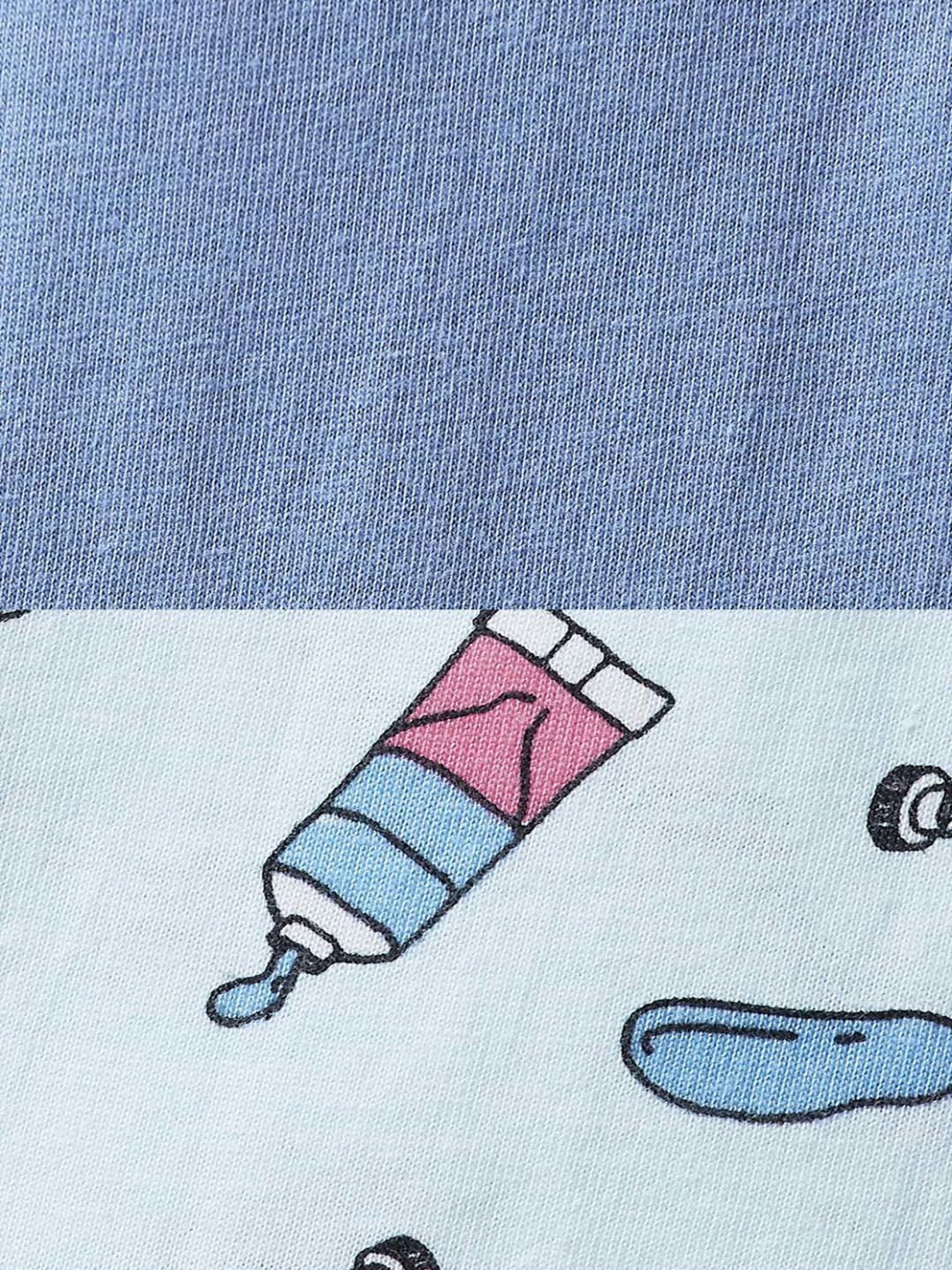 Dreamz by Pantaloons Blue Cotton Printed Pyjamas