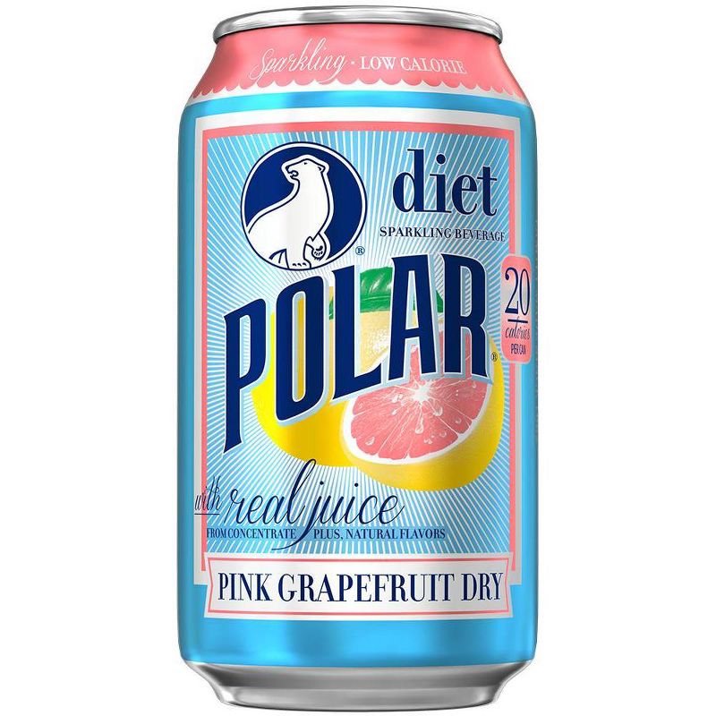 Polar Diet Grapefruit Dry Sparkling Beverage - 8pk/12 fl oz Cans