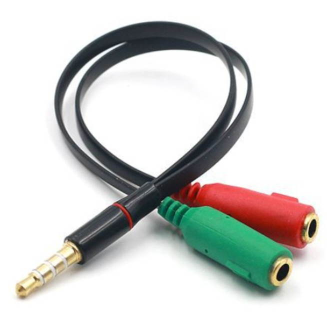 3.5mm 2 in 1 Earphone Headset Desktop PC Laptop Adapter Audio Y Cable(1 male to 2 female)