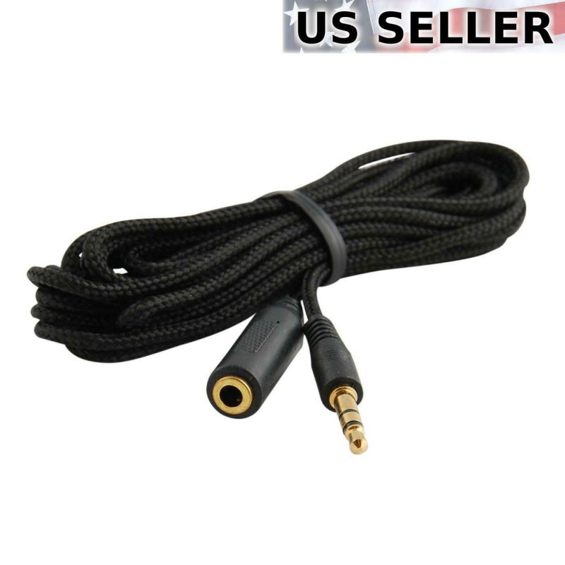 10ft 3.5mm 1/8" Stereo Audio Aux Headphone Cable Extension Cord Male to Female