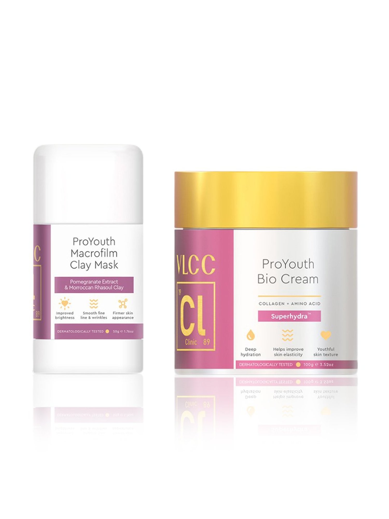 VLCC Clinic ProYouth Macrofilm Clay Mask & Bio Cream Combo
