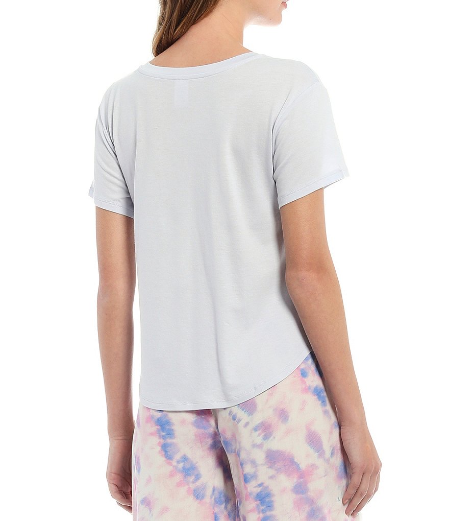 Jasmine & Ginger Summer Screen Print Jersey Knit Sleep Top