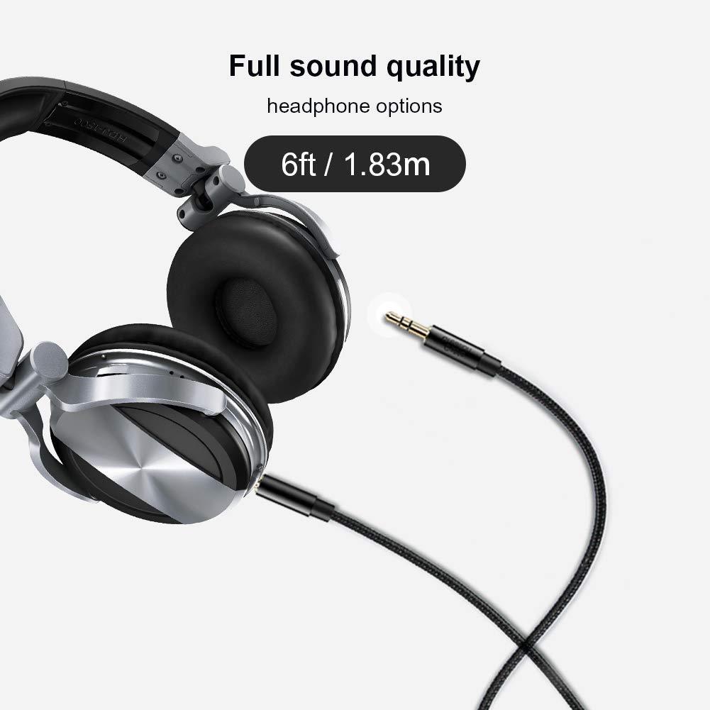 3.5mm Aux Cable, CableCreation 3.5mm Male to Male Auxiliary Cord Stereo Audio Cables Compatible iPhones, Tablets, Headphone, Home/Car Stereos & More, 6Feet/ 1.8M