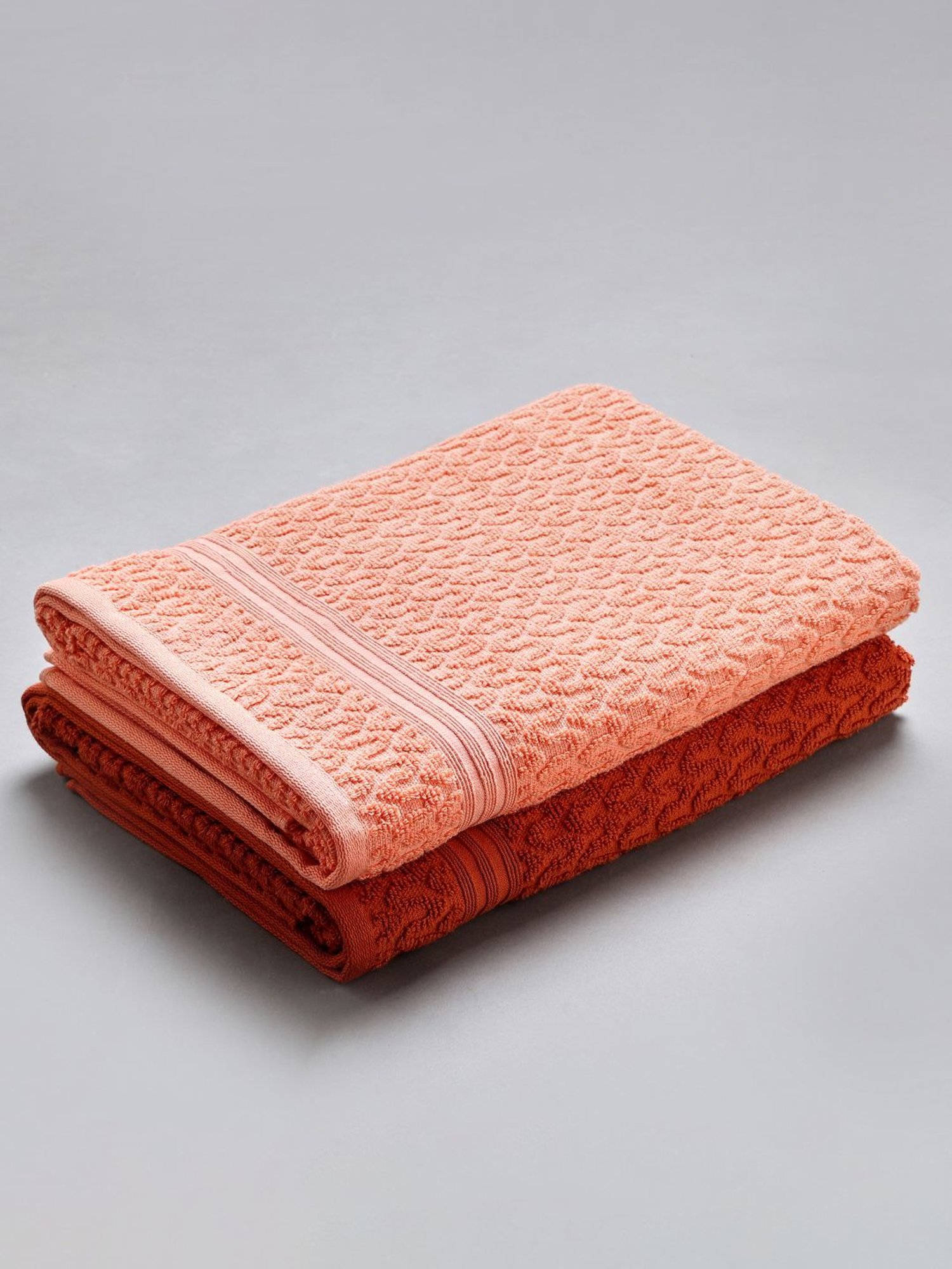 Spaces Radiance Red & Pink Cotton 400 GSM Bath Towels - Set of 2