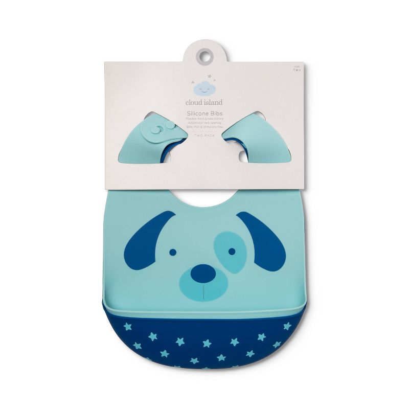 Silicone Bib with Decal - Cloud Island™ Dogs/Dots