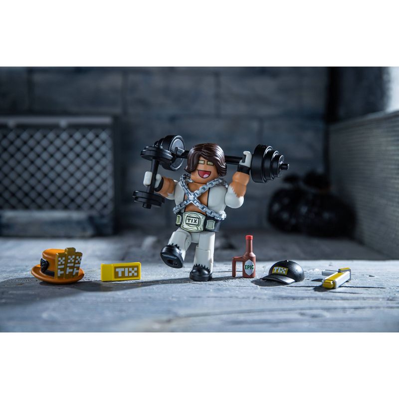 Roblox Avatar Shop Series Collection - Tix, Flex, and Epic Pecs Figure Pack (Includes Exclusive Virtual Item)