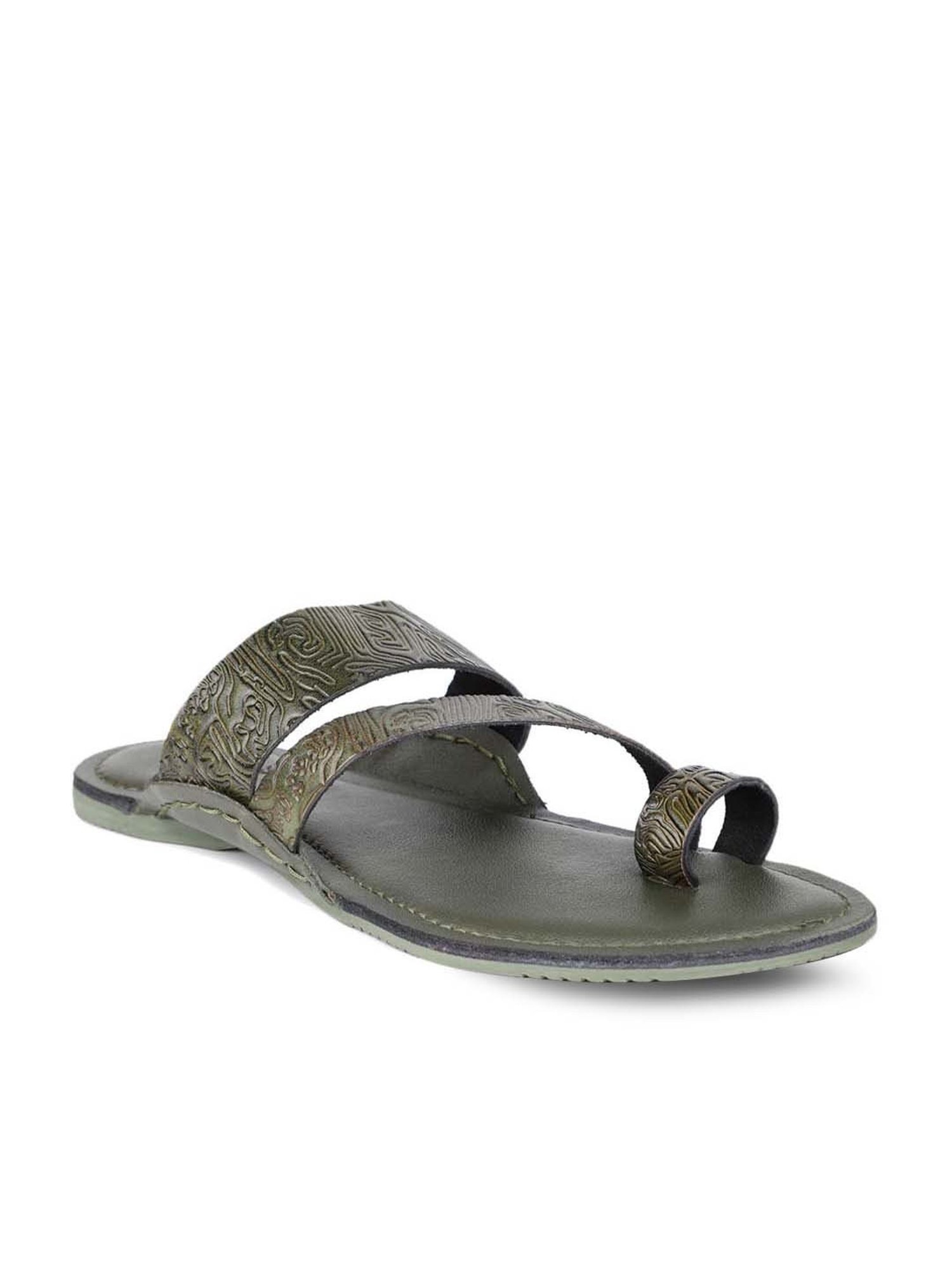 Privo by Inc.5 Men's Green Toe Ring Sandals