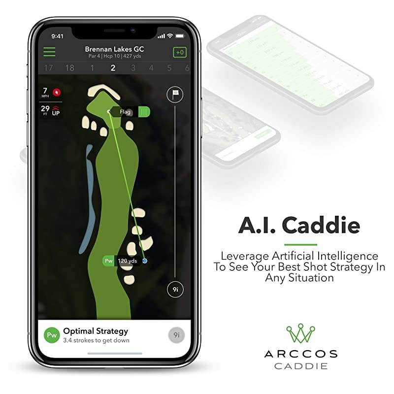 Caddie Smart Sensors Featuring Golf's First-Ever A.I. Powered GPS Rangefinder