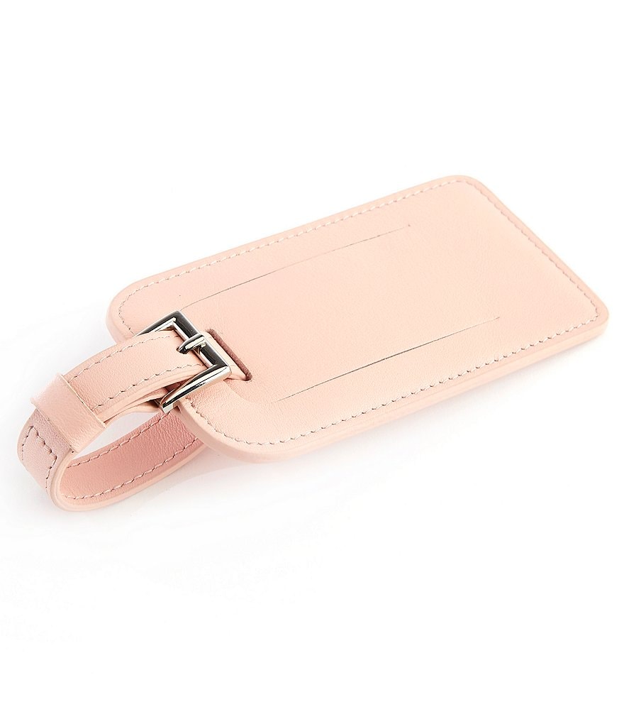 ROYCE New York Leather Luggage Tag with Silver Hardware