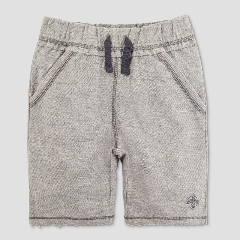 Burt's Bees Baby® Toddler Boys' Organic Cotton Reverse French Terry Shorts - Heather Gray 7
