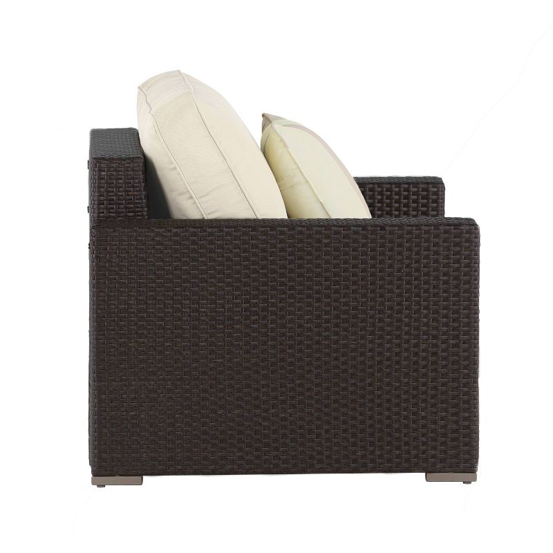 Laguna Outdoor Arm Chair - Brown Wicker - Serta