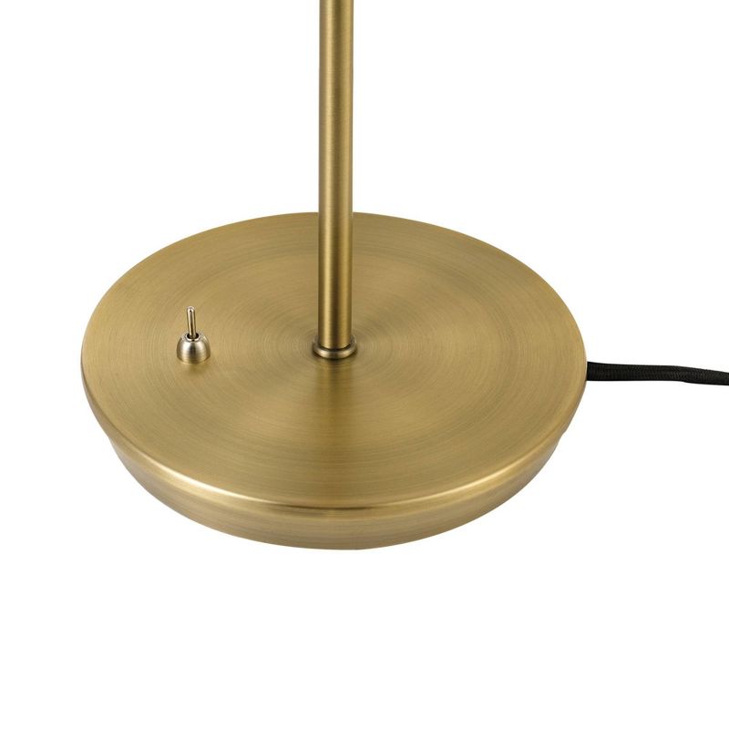18" Hartford Desk Lamp with Shade Matte Brass/White - Globe Electric