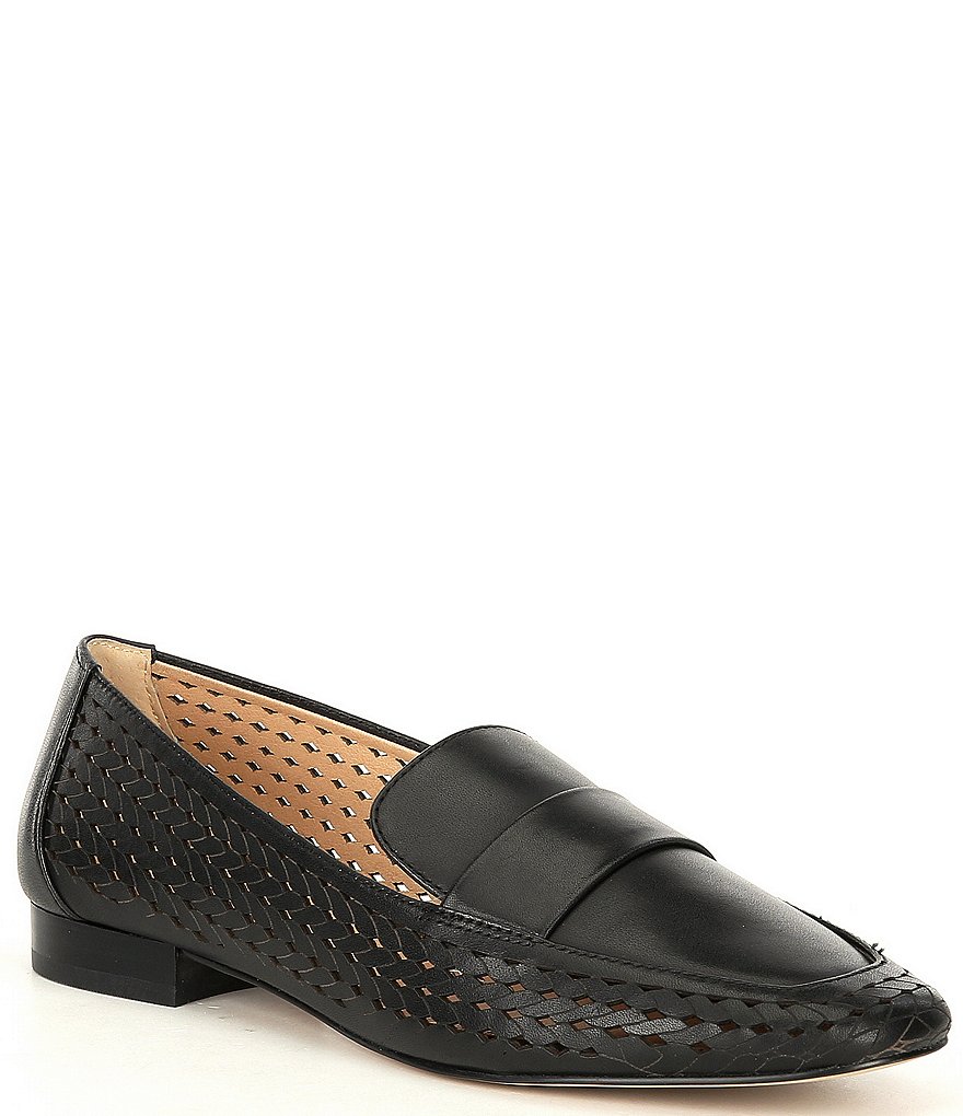 Alex Marie Arlias Perforated Woven Detail Loafers