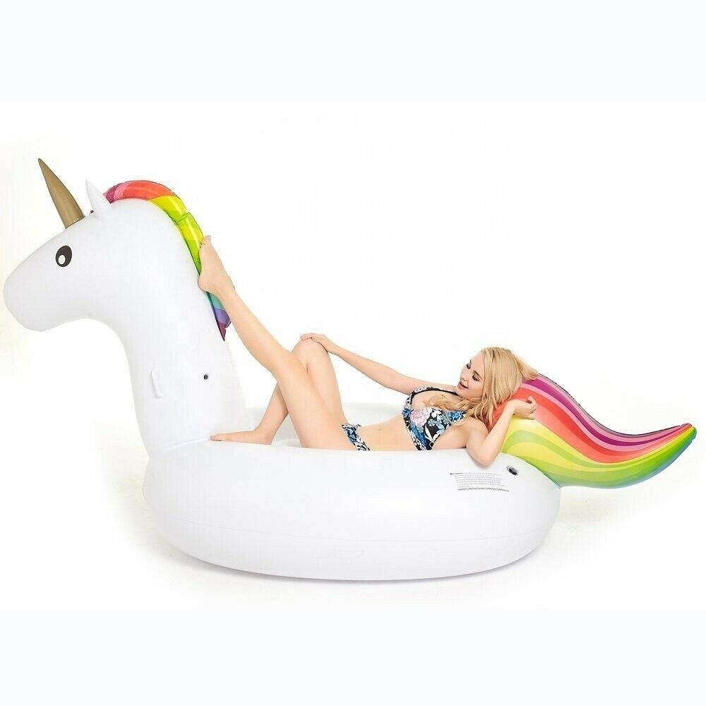 Unicorn Iatable Pool Float Adults Kids Outdoor Swimming Vacon Beach