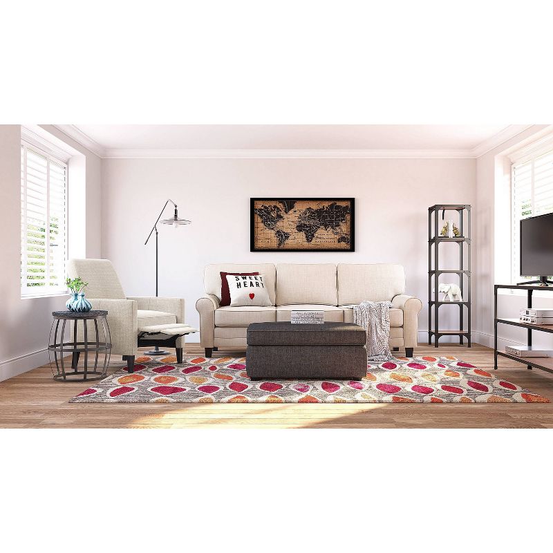 64" Overland Bookshelf Wood and Black Metal - Serta