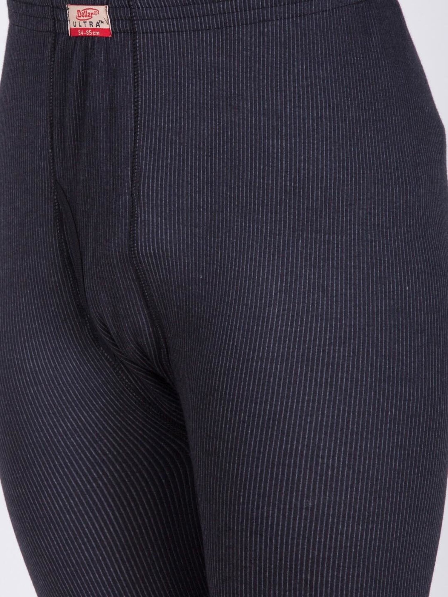 Dollar Black Regular Fit Thermal Bottom