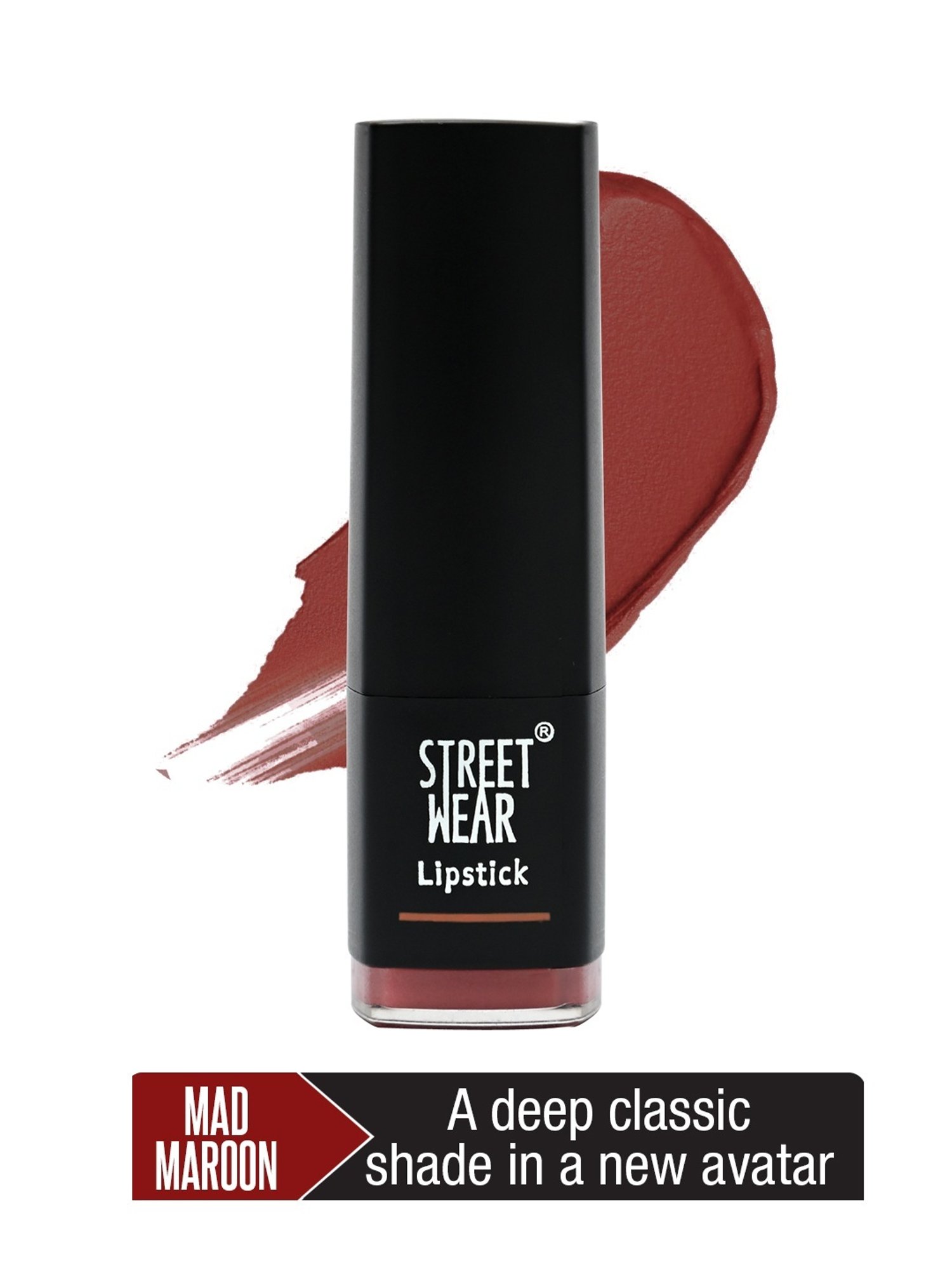 Street Wear Matte Lipstick Mad Maroon - 4.2 gm