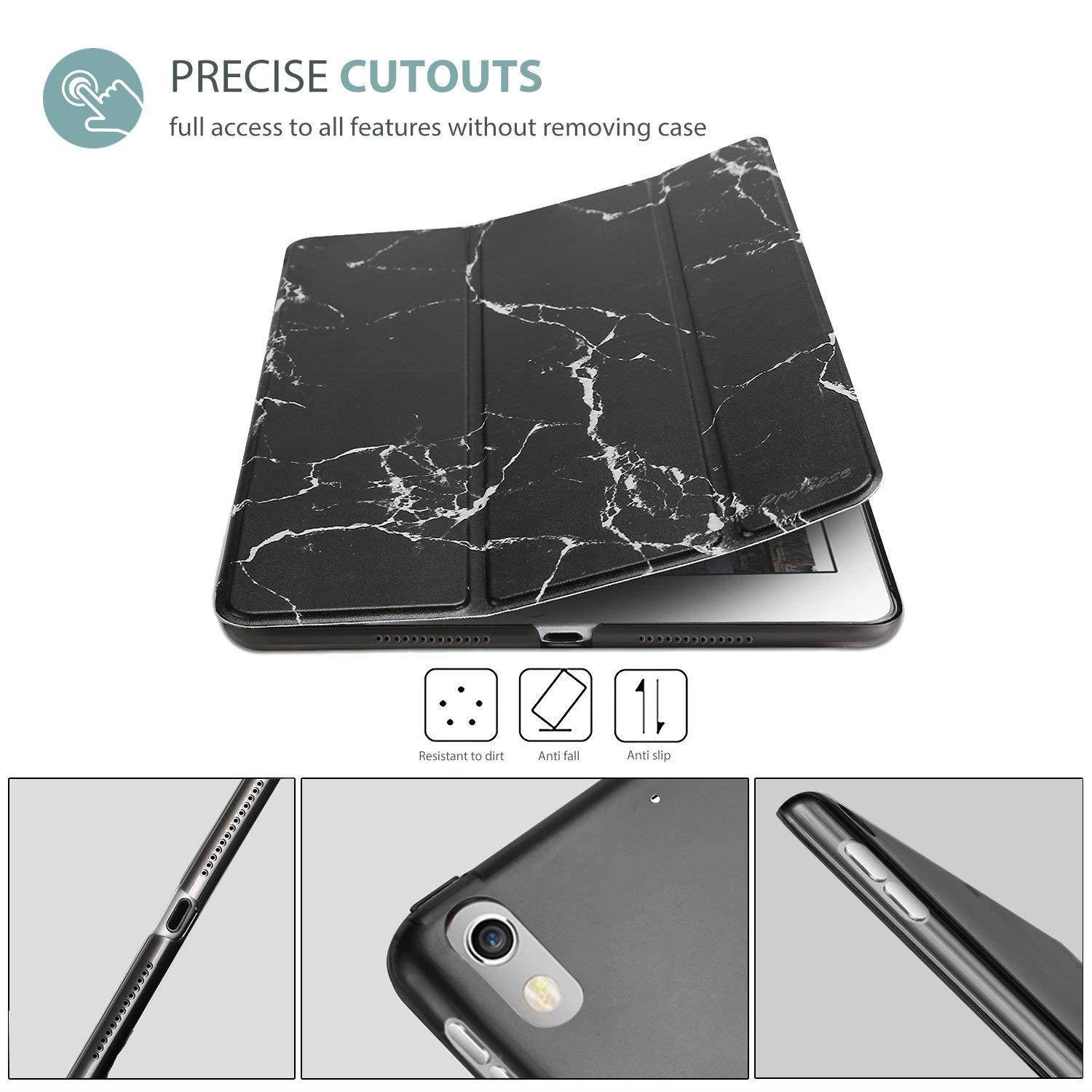 ProCase iPad Pro 10.5 Case 2017, Ultra Slim Lightweight Stand Smart Case Shell with Translucent Frosted Back Cover for Apple iPad Pro 10.5 Inch &ndash;Black Marble