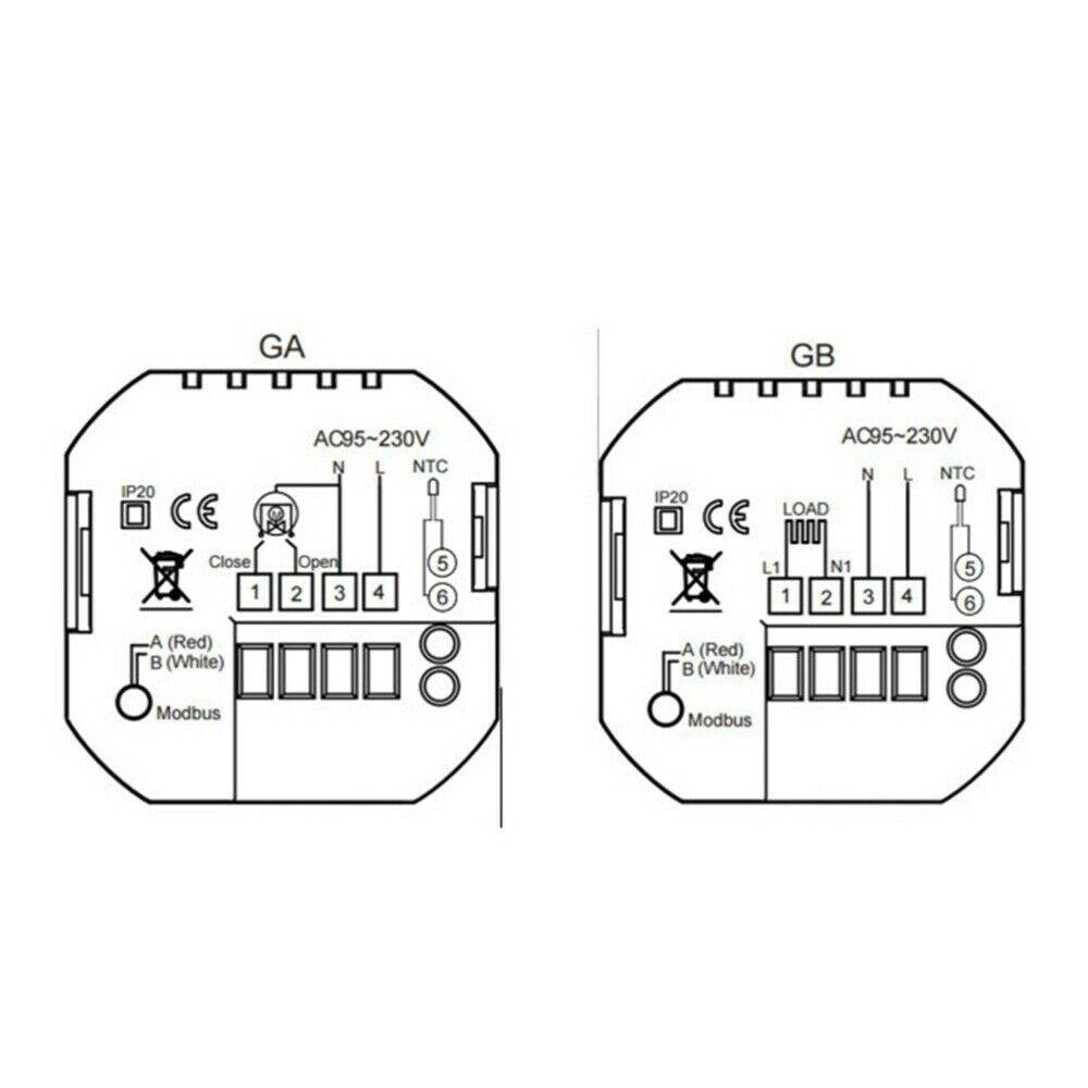 HOMEMAX BHT-6000GBLW Digital Thermostat WiFi LCD Display Programmable Easy Temperature Controller for Smart Home - White