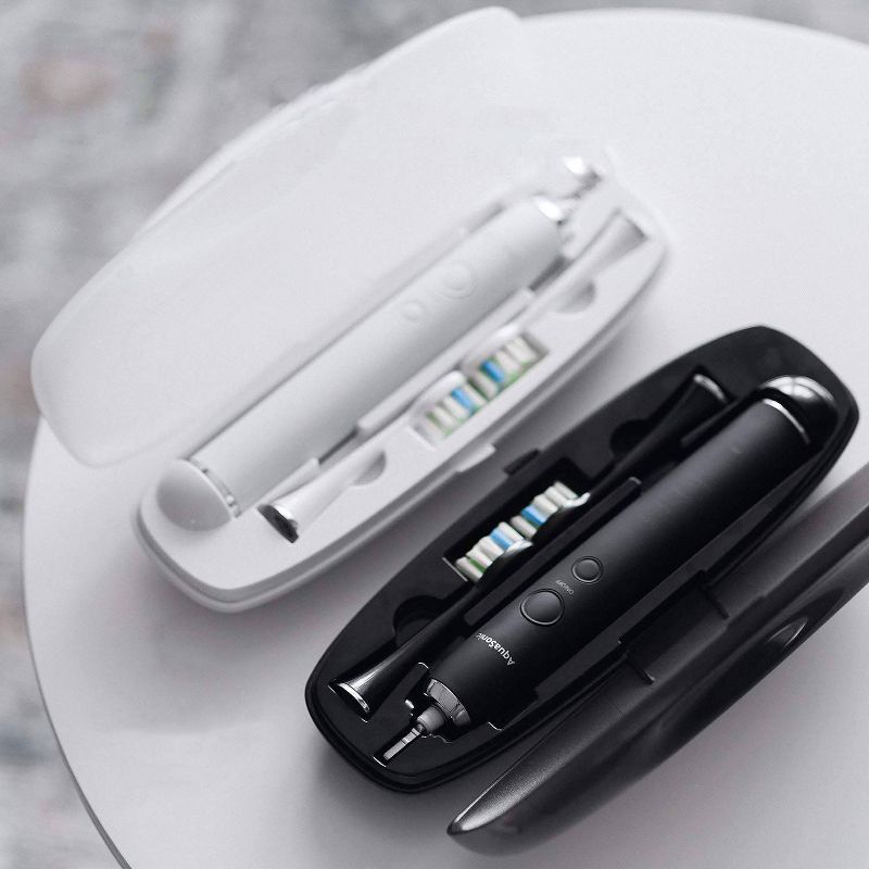 Aquasonic Duo Pro Dual Handle Ultra Whitening Electric Toothbrushes - Black & White