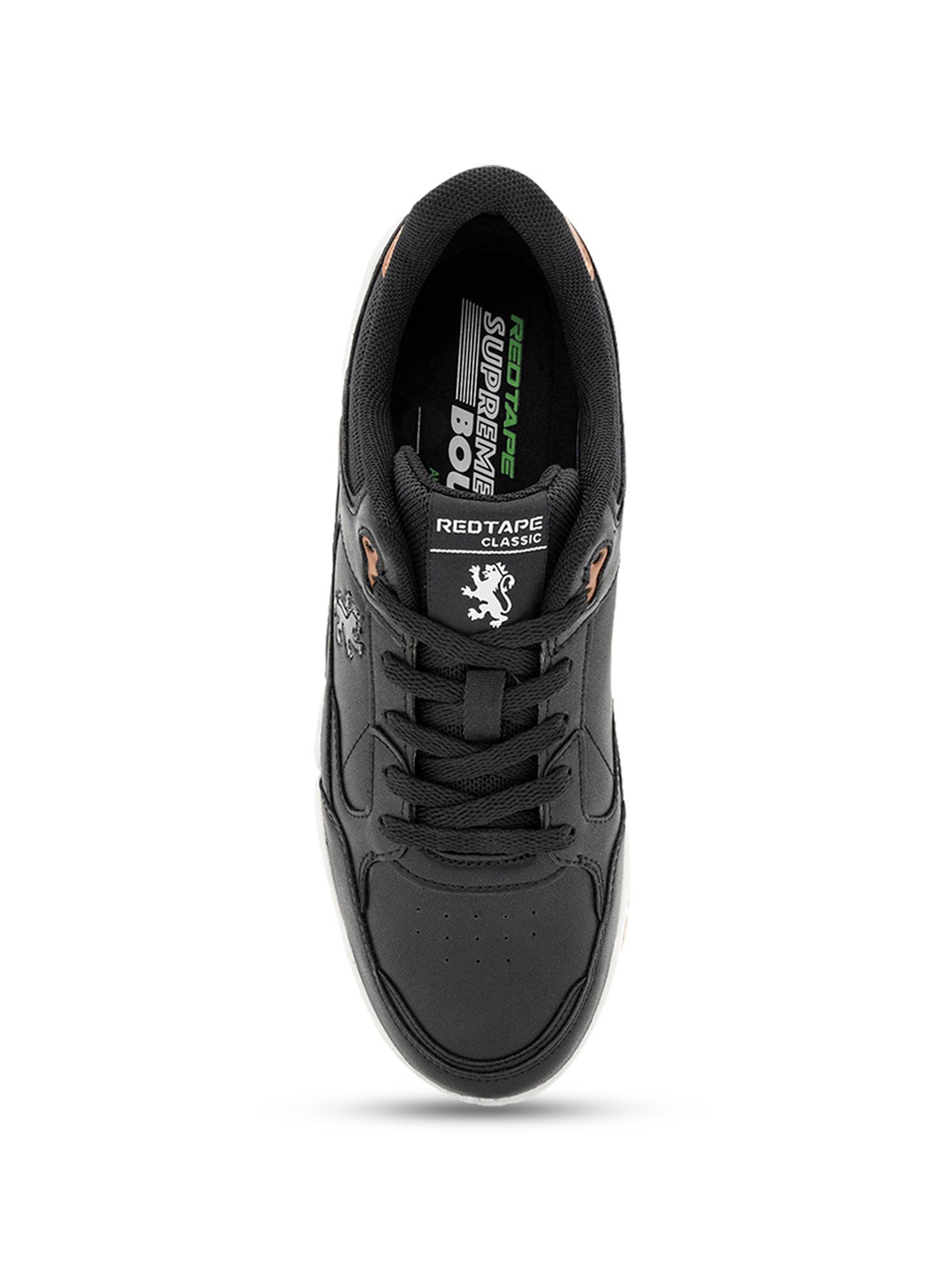 Red Tape Men's Jet Black Casual Sneakers