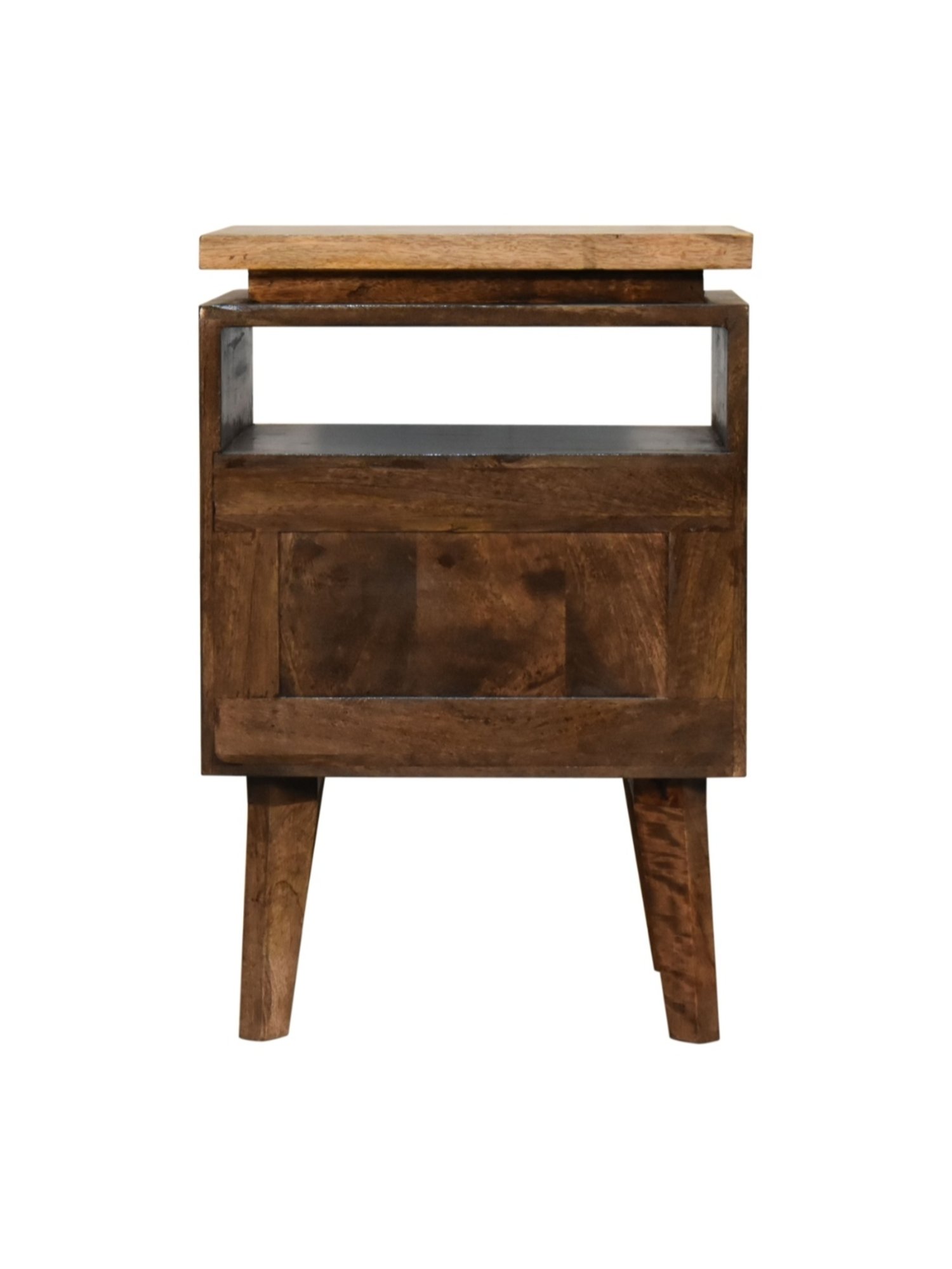 Ikiriya Avina Solid Dark Brown Wood End Table