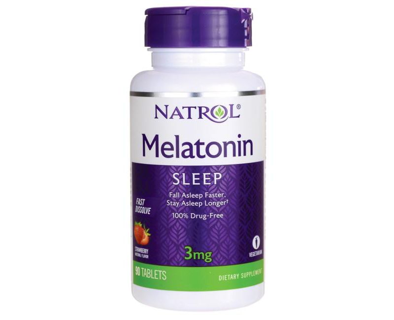 Natrol Dietary Supplements Melatonin Fast Dissolve 3 mg Tablet - Strawberry 90ct.
